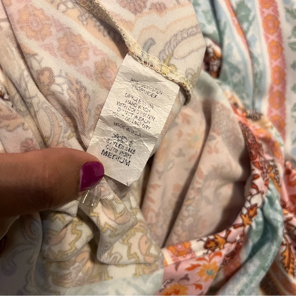 Entro Patchwork Print Jumpsuit Size Medium - image 4